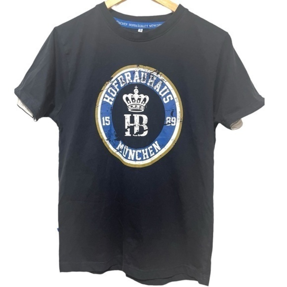 Hofbrauhaus Munchen Germán Deutschland Mens Black
Beer T Shirt